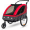 Tiggo VS 2 in 1 Kinderanhänger Fahrradanhänger Anhänger mit Buggy Set + Federung 60302 (ROT)
