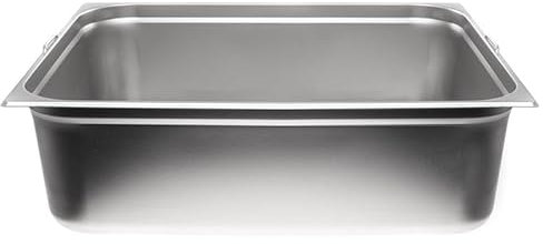 Allpax GN Behälter 2/1 Edelstahl - Höhe 200 mm - mit Griffe - lebensmittelechter & hitzebeständiger Gastronormbehälter, zum Abtropfen oder als Gareinsatz im Chafing Dish