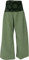 GURU SHOP Weite Marlenehose, Wellnesshose, Yogahose, Boho Hose mit Breitem Bund - Grün, Damen, Baumwolle, Size:M