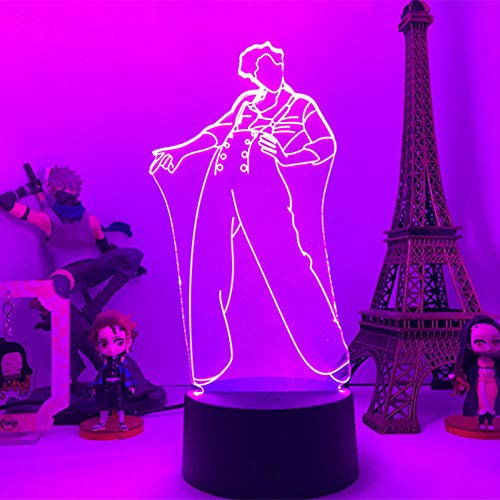 3D-Illusionslampe Harry Edward-Stil Bettwohnlampe Lampara Schlafzimmer Dekor Bunte LED Nachtlicht Schreibtischlampe Weihnachten Geburtstagsgeschenk-7 Farben Keine Fernbedienung