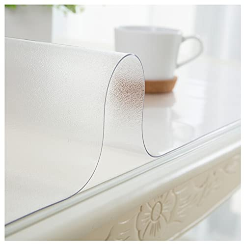 SDAFDPro Mantel Transparente Placa De Cristal Protector Suelo 1.5 mm/2 mm/3mm Aceite Impermeable Mesa De Comedor Tapete para Mesa De Centro Encimera de Vidrio (Grosor:3mm,Talla:90x140cm/35.4x55.1in)