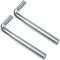 AERZETIX - C48194 - Satz von 2 Schraubhaken hakenschraube metalle mit metrischem gewinde M6x50mm - winkelhaken - haken in form von L - schraubhaken zum aufhängen