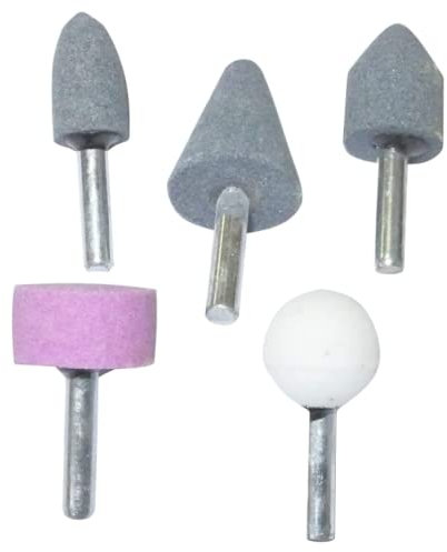 Saraoriginalshop Set 5 Pz Molette Abrasive in Ceramica con Codolo Gambo per Trapano Avvitatore Smerigliatrici Assiali Bricolage Fai dà te.