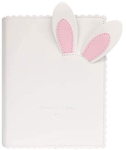 runrayay Fotoalbum Aus Pu-Leder Mit 64 Taschen, White Rabbit Kpop Photocard Binder Namenskartenhalter, 3-Zoll-Mini-Film-Fotoalbum, Kompatibel Mit Fujifilm Instax