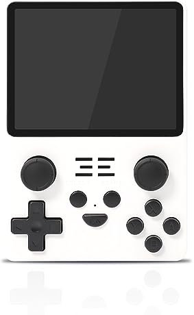 RUIZHI RGB20S Handheld Game Console with 20000 Games, 3.5 Inch IPS Screen, Open Source Arkos System, Portable Game Consoles for Adults and Kids, 16G+128G, White
