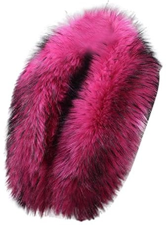 Yuemei Damenmode-Decke Herbst- und Wintermütze Streifenkragen Schal für Wärme 3 (M, XL)