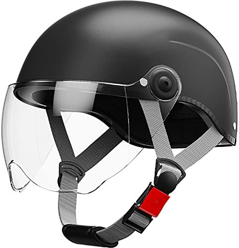 Aperto Caschi Da Moto Portatile Jet Casco Scodella ECE Omologato Retrò Motociclo Aperto Faccia Casco Donna Uomo Scooter Casco Per Moto,Adult Cruiser Chopper Mezzo Casco 5,One Size