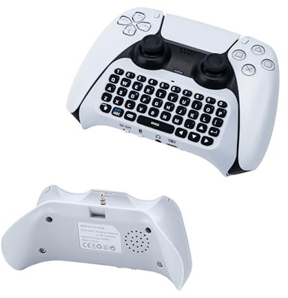 Mcbazel Tastiera Wireless per Controller PS5, Bluetooth 3.0 Mini Gamepad per Controller PS5 con Altoparlante Integrato e Jack Audio da 3,5 mm