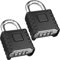 Diyife 2PCS Cadenas Code 4 Chiffres, 52mm Cadenas Extérieur Etanche, Robuste & Antivol, 8mm Loquet Cadenas à Combinaison, Exterieur Serrure Porte de Garage, pour Jardins, Cours, Porte, Clôture, Casier