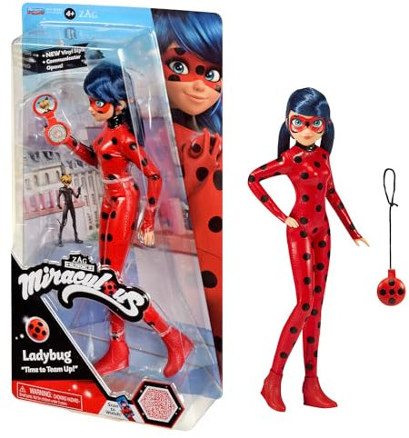 BANDAI - Figur - Miraculous Ladybug - Ankleidepuppe - 26 cm - Ladybug mit ihrem Yoyo im Telefonmodus - Neues Kostüm mit Vinyl-Effekt - P50028