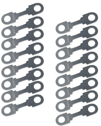 Bande de Fusible Plat Fusible de Voiture Fusibles Plats pour Auto 16pcs Lame de Fusibles 30A 40A 50A 60A 70A 80A 100A 110A 125A 150A 200A pour Auto/Truck/RV/Camion/Moto (100A)