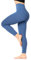Bellivalini Damen Lange Leggings High Waist Slim aus Viskose für Sport Yoga Gym BLV50-292 (Jeans, L)