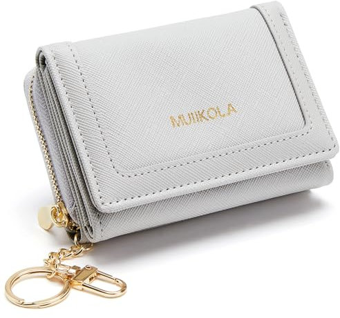 MUIIKOLA Mini Geldbörse Damen Klein, Großes Kapazität Portemonnaie Mit Vielen Fächern, Elegante Und Süße Geldbeutel Mit 7 Kartenfächern Und 1 ID Fenster