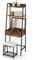 Multigot Dressing Table and Stool Set, Ladder Vanity Desk with Flip Top Mirror, 2 Ladder Shelves and 4 Hidden Storage Compartments, Makeup Desk Cosmetics Dresser (Rustic Brown+Black)