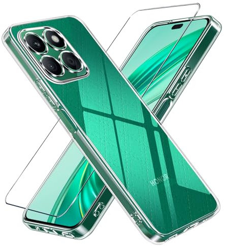 LYJERRY Cover + Vetrino Vetro Compatibilità con Honor X8C protezione Cover antiurto Custodia piu Vetro temperato Pellicola Per Honor X8C protettiva