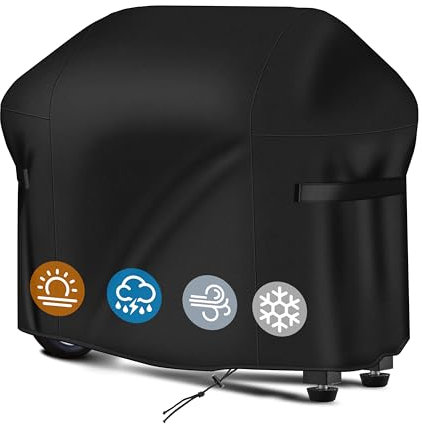 VniYors Weber - Copertura per barbecue, resistente alle intemperie, antistrappo, diversi design, adatta per diversi tipi di barbecue (183 x 66 x 137 cm), colore: Nero