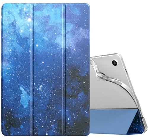 TiMOVO Funda para Samsung Galaxy Tab A9+ 11 Pulgadas 2023 SM-X210/X216/X218, Cubierta Delgada TPU Translúcido, Auto Activación/Reposo, Noche de Estrellas Azul