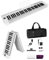 Finger Dance 61 Key Folding Piano Keyboard, Portable Keyboard Piano with Bluetooth MIDI, Semi-Weighted Digital Piano, Electric Piano for Beginners Adult Kid (Headphones, Carrying Case Included)