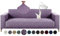 Alishomtll Sofa Überzug 4 Sitzer Stretch Sofabezug Universal Wasserabweisend Couch Überzug Sofaüberwürfe Elastische Jacquard Couchbezug rutschfest Sofaschoner für Hunde Katzen (230-300cm, Lila)