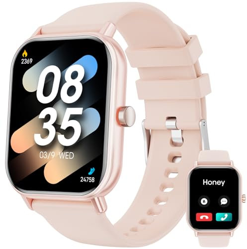 Montre Connectée homme femme avec Appels Bluetooth,1.85''HD écran Montre Fitness avec 100+modes sportifs,Fréquence Cardiaque Podomètre Sommeil,Montre Sport étanche IP67 compatible pour iOS et Android