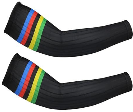 KMayVIEW Km Aero Bike Arm Cover Cuff Cycling Sleeves UV Stripe Running SunscreenSun Bicycle Sleeves Leg Sport Cycling Outdoor Arm Warmer (Color : Black, Size : XL)