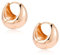 Roségold Creolen Kleine Silber 925 Ohrringe Damen, ASH'S CHOICE Roségold Creolen Klobig Dick Leicht Breit Ohrringe Oval Kleine Knorpel Huggie Kreolen Creolen Chunky Ohrringe Roségold Creolen Damen