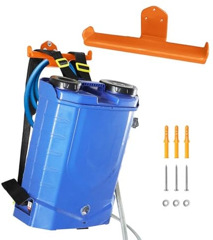 OSROENE Backpack Leaf Blower Hanger, 1 Pack Backpack Sprayer Wall Mount, Heary Duty Chainsaw Wall Mount Stand Accessories Garage Organization Storage
