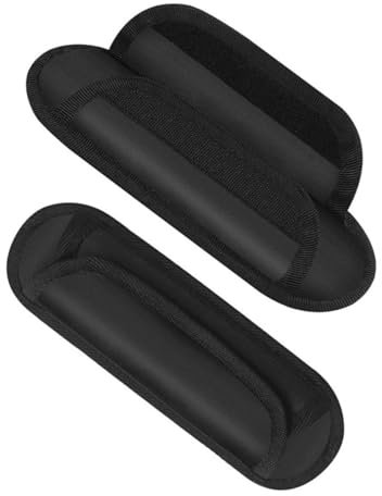 JINJUMEI 2 Stücke Abnehmbarer Schultergurt, Schultergurt Pad, Taschengurtpolster, Schwarze Rucksack-Schulterpolster, Schulterpolster für Reisetasche,Laptop, Umhängetasche,Kameratasche,Gitarrentasche