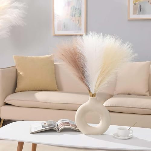 VIDSTW 30 Pcs Pampas Sechees Decoration 55 Cm Herbe de La Pampa Séchées Herbes de Pampa Artificielles Séchées Décoration Fleur Sechees pour Boho Mariage, Decoration Maison (Multicolore)
