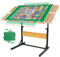 ALL4JIG 2000 Piece Jigsaw Puzzle Table with Legs,Wooden Jigsaw Puzzle Table with 4 Drawers & Cover,360°Rotating for Easy Access,Adjustable Angle & Height Adjustment