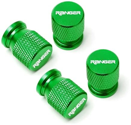 Autoreifen-Luftkappen-Abdeckung Für Ford Ranger Auto Zubehör Auto Rad Reifen Ventil Auto Kappen Reifen Vorbau Abdeckungen Airdust Wasserdicht 4 Stücke(Green)