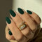 Matte Green False Nails Short Oval, SXVME Simple Acrylic Press on Nails Short, Green Fake Nails Short, Natural Glue on Nails Short Almond, Solid Gel Full Cover Stick On Nails For Women Daily Wear
