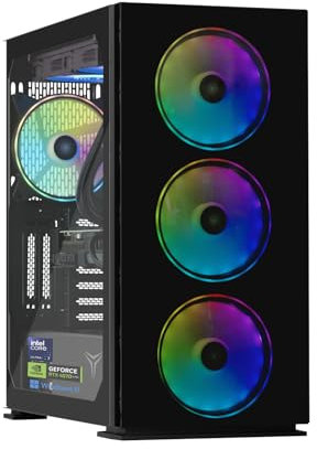 YEYIAN PC Gaming VR Esports AI Intel Core Ultra 7 265KF 20 Cores a 5,5 GHz | Nvidia GeForce RTX 4070 Super 12GB OC | 32GB DDR5 6000Mhz RGB | 2TB SSD Gen 4 | WiFi 6 + BT 5.3 | LAN 2.5 Go | Win 11 Pro