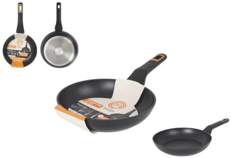 MasterChef Poêle en aluminium forgé avec revêtement céramique antiadhésive, durable, résistante - 2,5 mm d'épaisseur - Convient pour gaz, électrique, vitrocéramique et induction (20 cm)