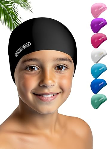 KIDVERSE Bonnet de Bain Enfant Silicone - Bonnet Piscine Fille & Garcon