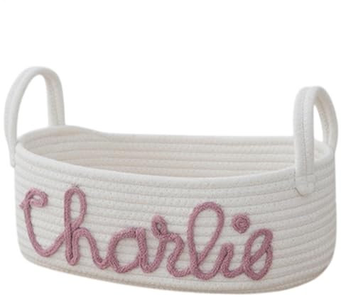 Organizador de pañales para bebés, cesta de pañales portátiles - Canasta de almacenamiento de cuerda de pañales creativo con mango,Contenedor de almacenamiento con caja de lavandería para mantas sucia