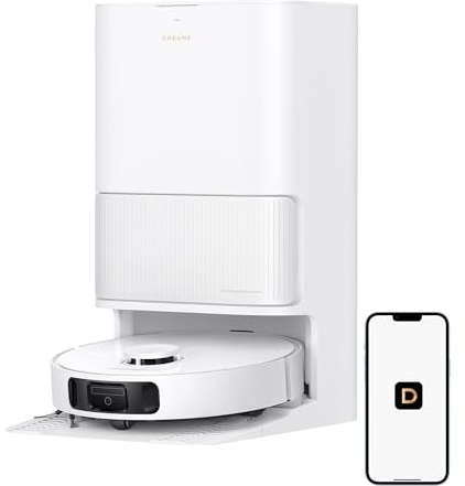 DREAME L40s Ultra CE Robot aspirador y fregona Combo con base de vaciado automático, succión de 13,000 Pa, fregona autolimpiante y elevación automática, detección ultrasónica de alfombras, ideal para
