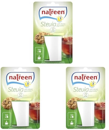 natreen® Süßstoff Stevia Minispender, 120 Stück (Packung mit 3)