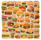 50 Stück Hamburger Aufkleber für Kinder Jugendliche Erwachsene,Leckeres Essen Wasserfeste Sticker Set für Wasserflaschen Fahrrad Helm Notebook Skateboard Gepäck Computer Telefon Gitarre