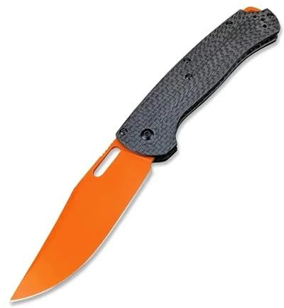 Amacigana Klappmesser BM 15535 CF/G10, Outdoor Campingmesser mit CPM-154 Klinge, Leichtgewicht (80g) für Bushcraft, EDC & Survival (Schwarze Kohlefaser)