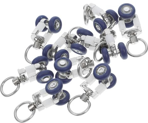 NUOBESTY 10 Stück Führung Der Vorhangrolle Vorhänge Rollen Gleiten Montiert Rad Schiebetür-kit Schiene Ersatz Decke Gardinen Taschentür-kit Räder Für Schiebetüren Falttür Türrolle Blue Abs
