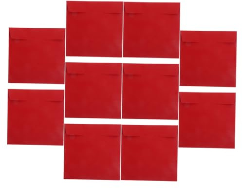 POPETPOP 10 Stück Papier CD DVD Hüllen Rot DVD Aufbewahrung Platzsparend Leicht und Vielseitig für Aufbewahrung und Versand