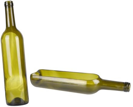 Toddmomy 2pièces Vase Bouteille De Vin à Découper Pot De Fleur Verre Bougeoir Contenant pour Plantes Séchées Décoration Intérieure Minimaliste