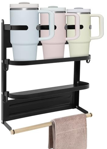 SUPPUIMNT Porte-gobelet magnétique pour gobelet, organisateur de bouteilles d'eau, gobelet organisateur de bouteilles magnétique Accessoires d'armoire Support de rangement multifonction pour tasse à