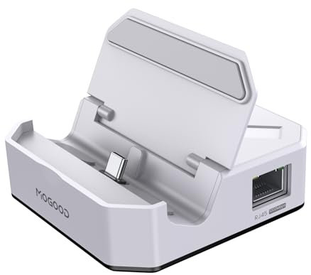MOGOOD Switch TV Dock, 4K@60Hz, 1Gbps Ethernet, 2*USB 3.0, PD 100W, Compatibile con Nintendo Switch OLED(Switch 2 non Applicabile)
