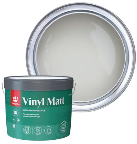 TIKKURILA Vinyl Matt - High Performance Full Matt Emulsion Paint For Interior Walls & Ceilings (Tuft H495, 10 Liters)