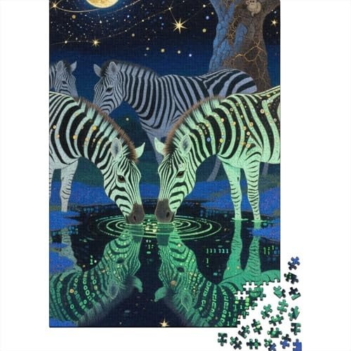 Erlebe Zebra - 1000 Teile Holzpuzzle | Spannende Freizeitgestaltung | Fördert Intellektuelle Fähigkeiten