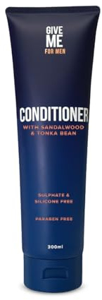 Give Me Cosmetics, Conditioner For Men, Sandalwood & Tonka Bean, Deep Hydration for Soft, Smooth and Revitalised Hair, Paraben, Sulphate & Silicone Free