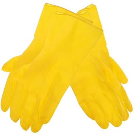 ROMISBABA 2 Pairs Thickened PVC Dishwashing Gloves Reusable Non-slip Kitchen Cleaning Gloves for Household Washing Up Protecting Wrist and Forearm Comfortable for Winter Use