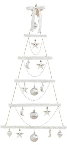 HunicandIU Albero Di Natale Appendibile Al Muro A Forma Di,Albero Di Natale In Legno Con Luci LED | Decorazione Natalizia Per Ingresso Casa Camera Sala Cucina Appartamento Negozio